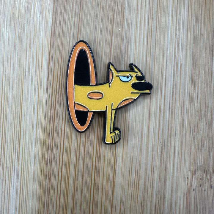 Scribble & Scroll - Wholesale Lapel Pin/Button - Cat Portal - CatDog Enamel Pin - Nickelodeon