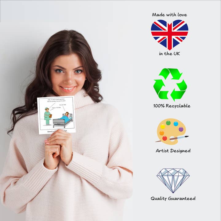 Swizzoo Cards - Vente Carte de bon rétablissement - Carte d'opération chirurgicale amusante pour elle - Get Well Soon Card Recovery - Carte d'opération humoristique de la hanche et du genou - Maman, fille, sœur, grand-mère, amie, femme, hôpital4