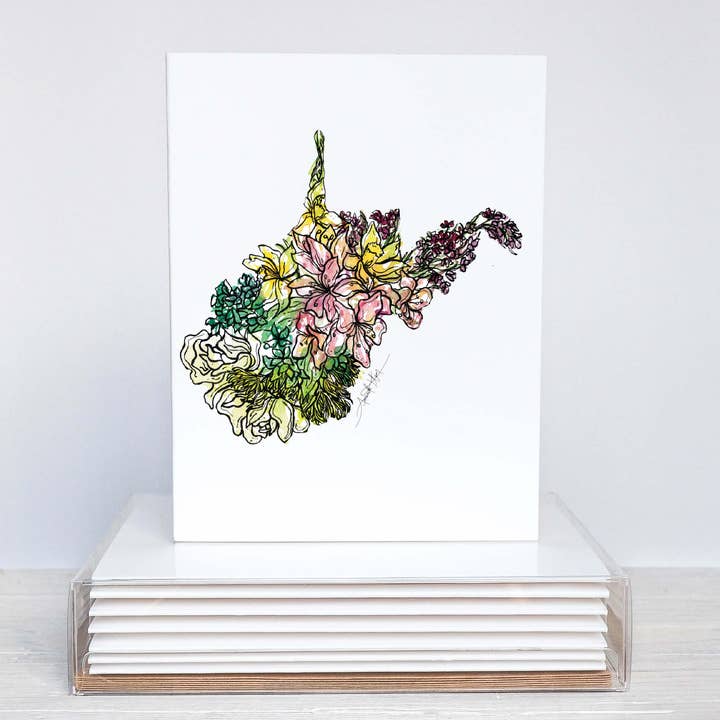 Set di cancelleria per biglietti del West Virginia per la vendita all'ingrosso da parte di Amanda Klein Co.