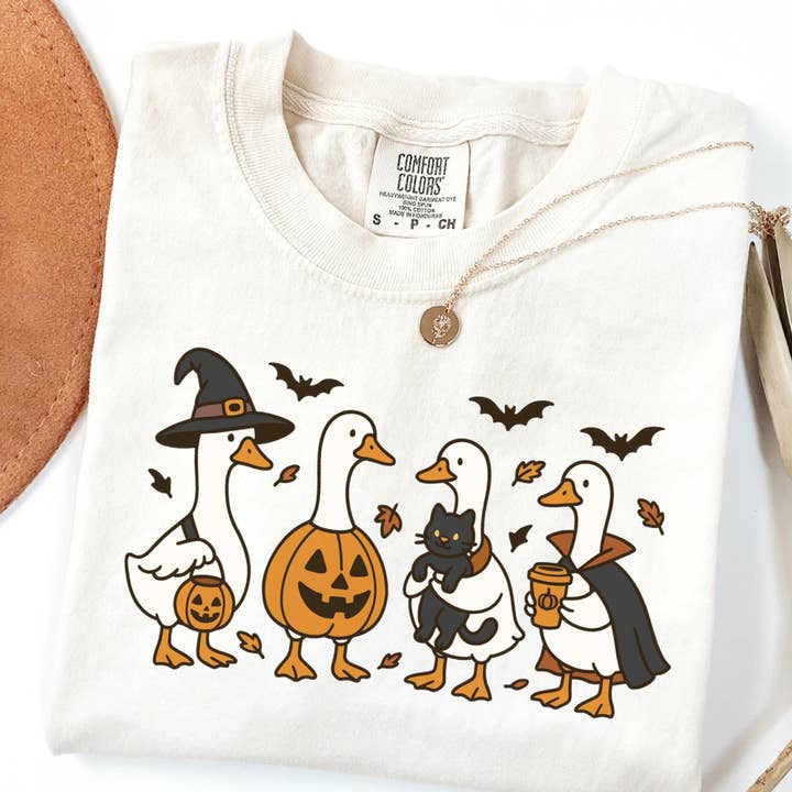 Comfort Colors Halloween Goose Shirt, Silly Goose Ghost Tee for wholesale by Glaime