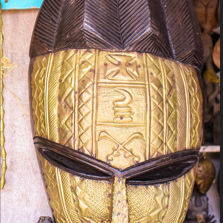 Elimicah - Wholesale Wall Accent - Ashanti Masks - Authentic Handcrafted African Art - Exquisit