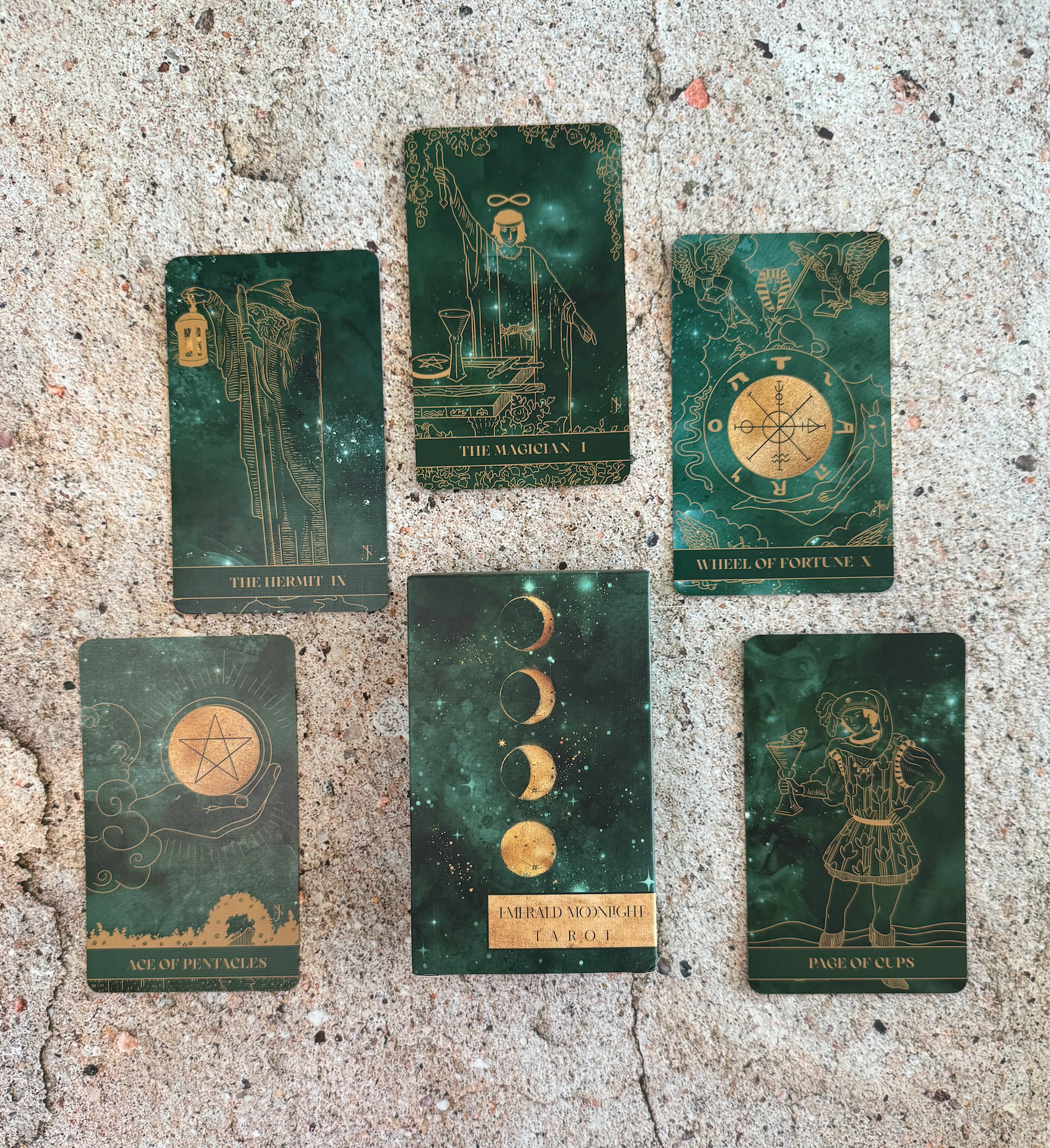 NOLA JAMES - Wholesale Tarot Cards - Emerald Moonlight Tarot Cards- Based on Rider Waite Tarot2