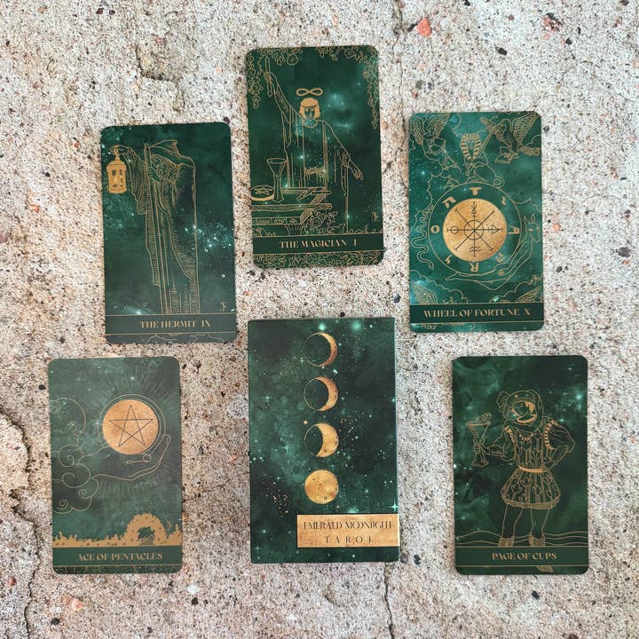NOLA JAMES - Wholesale Tarot Cards - Emerald Moonlight Tarot Cards- Based on Rider Waite Tarot2