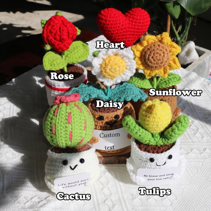 TOMOPOD LLC - Wholesale Christmas decoration - Crochet Cactus Plant, Crochet Mini Succulent Plant Pot1