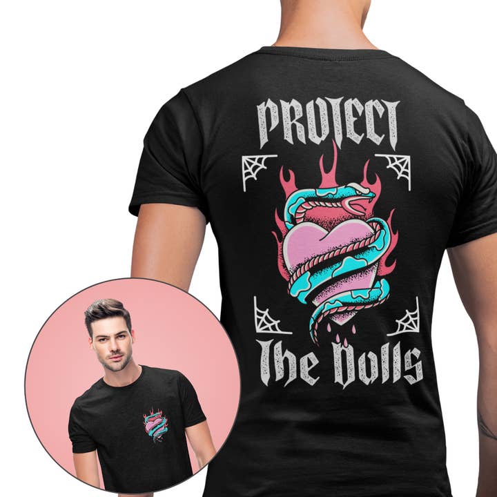 Kennidi Co. - Wholesale Screen Printed T-Shirt - Women's - Protect the Dolls- Pro Trans T-shirt