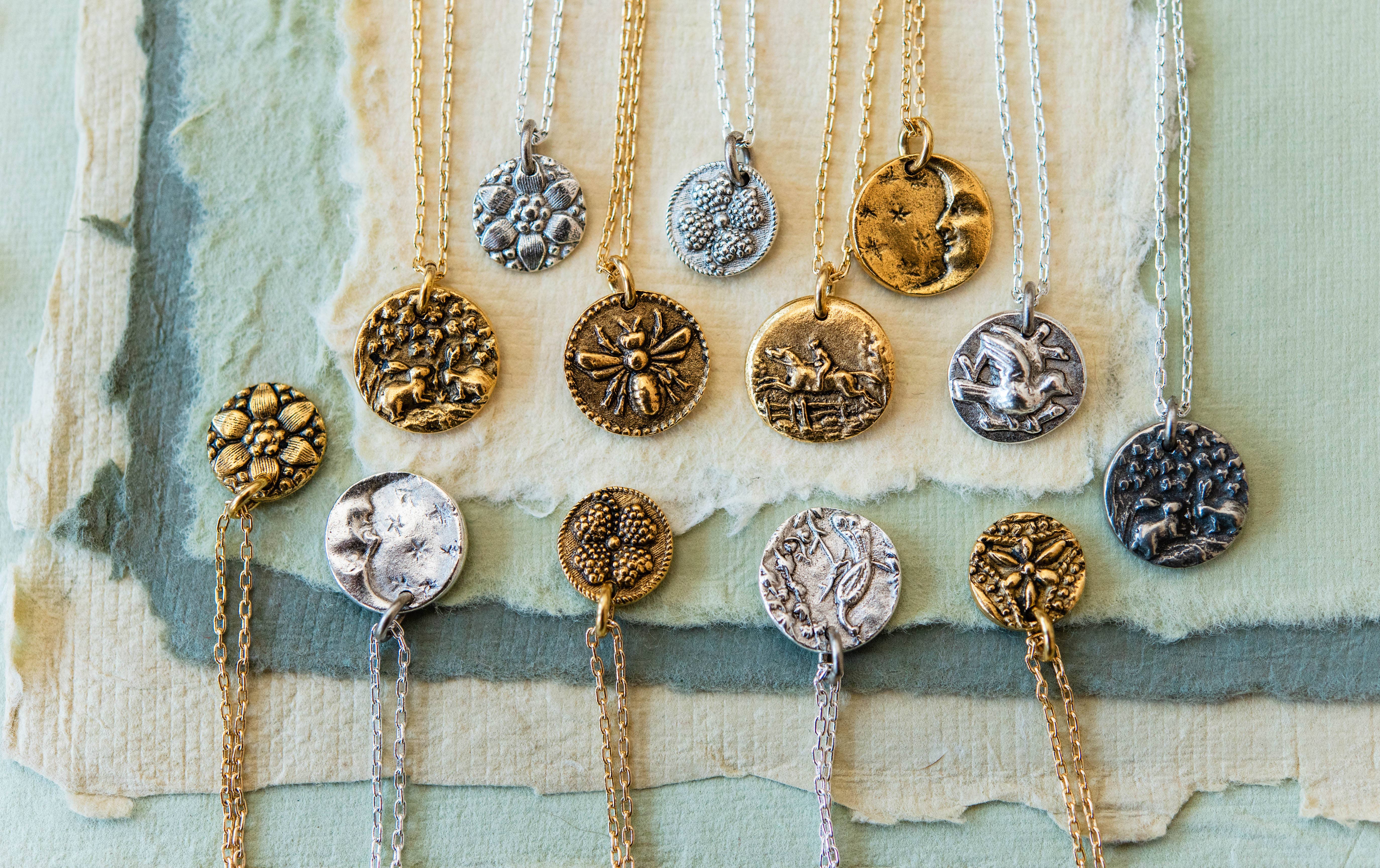 Bella Vita Jewelry - Wholesale Pendant/Charm Necklace - Bitty Button Charm Necklace | Jumping Horse Necklace2