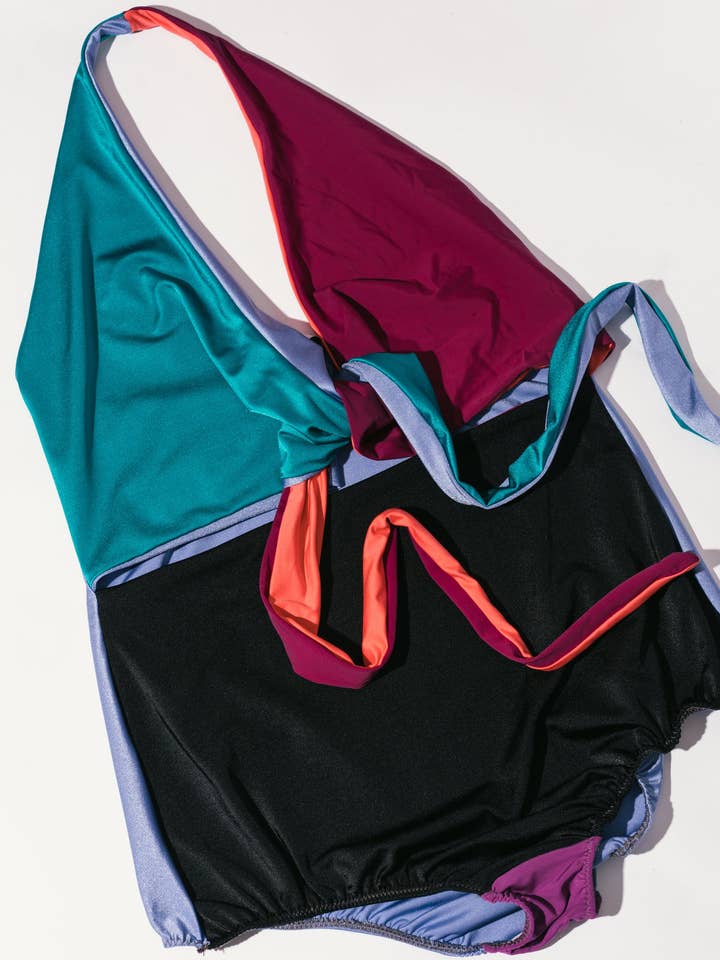 Selka Swimsuit in Zero Waste Multi-Color (OOAK 2XLs) for wholesale by Altar