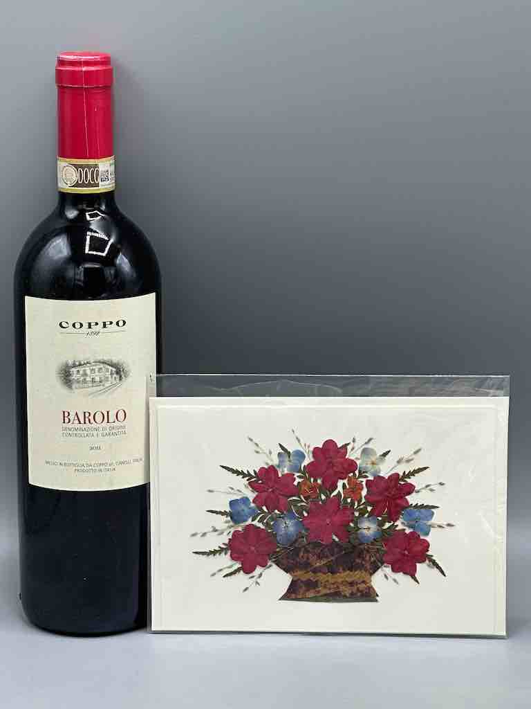 The Niger Bend - Vendita all'ingrosso Biglietti di auguri generici - Biglietto di auguri con fiori veri essiccati pressati a mano - Floral Ar11