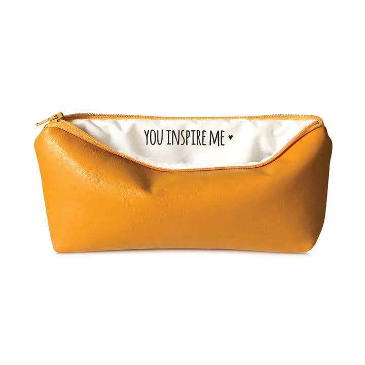 You Inspire Me - Pochette à crayons en similicuir pour la vente par SANDRA SMITH LLC