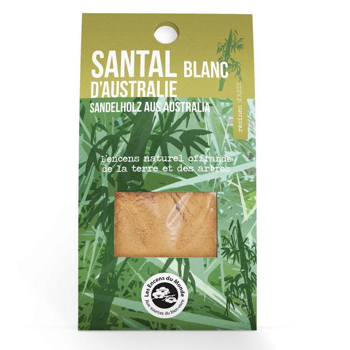 Australian white sandalwood powder incense for wholesale by AROMANDISE
