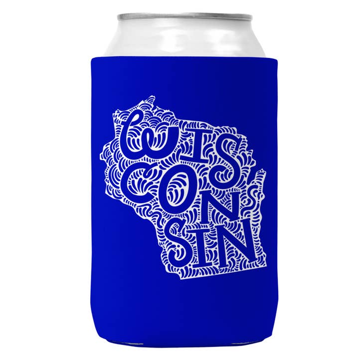Wi-Wear - Wholesale Drink Huggers & Koozies - Wisconsin Can Coozie/Cooler for 12oz Cans1
