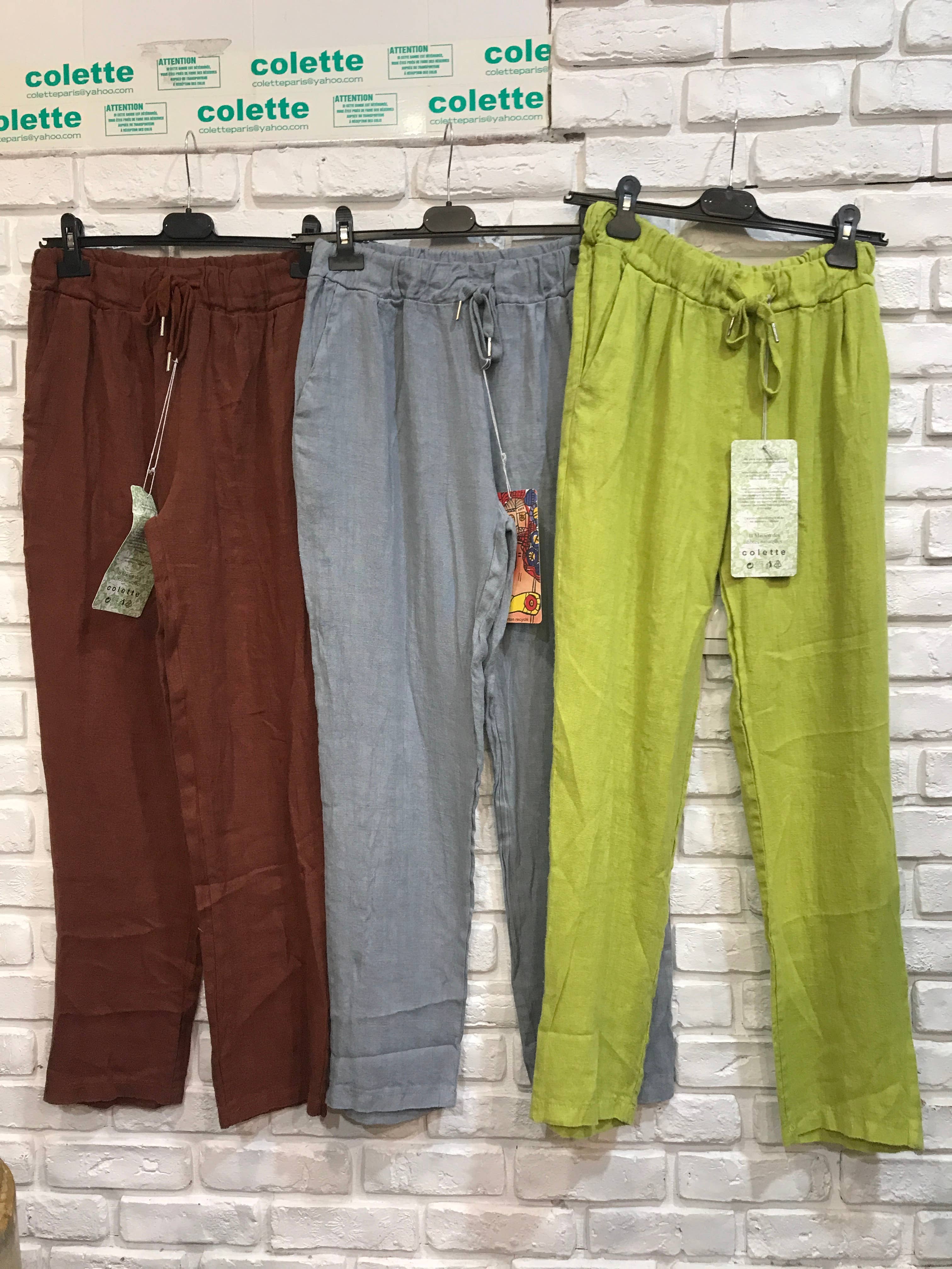 la maison des fibres naturelles – Engroshandel Bukser - Dame – bukser 668121 100% Hør fremstillet i Italien47