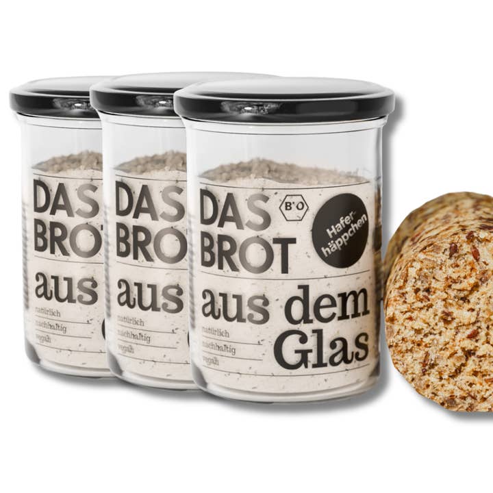 brotstoff – Großhandel Brotbackmischungen – Bio-Brotbackmischung im Glas "Haferhäppchen" 200 g6