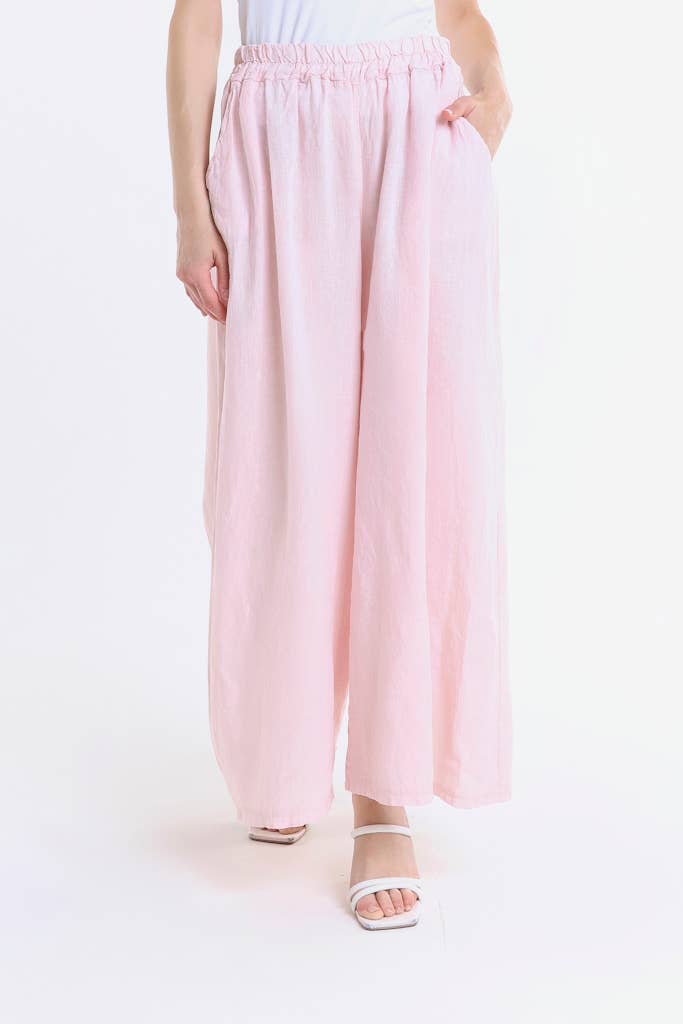 TINA Stephens Italy/Tees By Tina - Vente Pantalon – femme - Pantalon large en lin Angelena (PL187)24