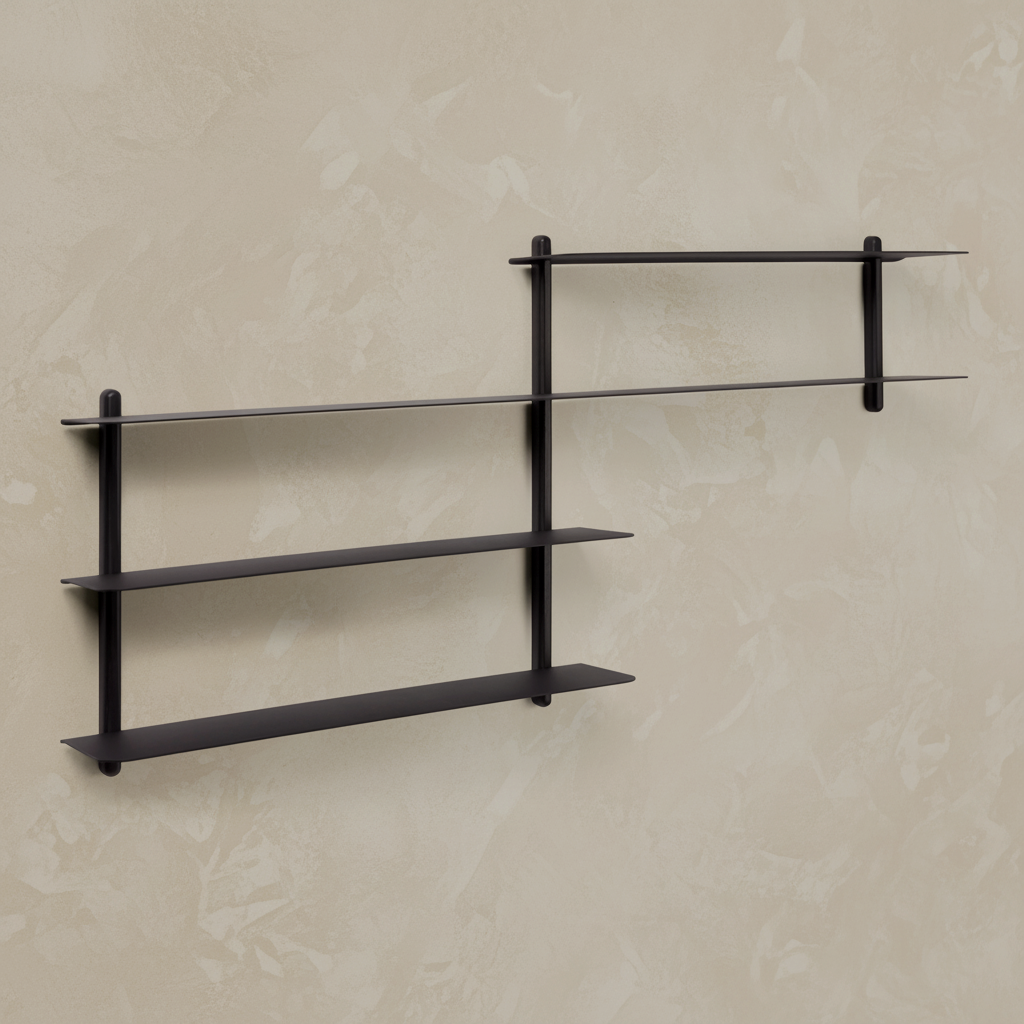Studio Nordhaven - Wholesale Wall Mounted Shelf - NIVO Shelf Small B - black ash/black2