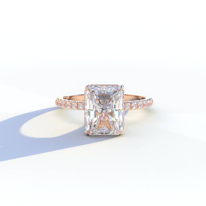 Mohana Jewels - Luxury - Wholesale Engagement Ring - 3 Ct E/VVS Radiant Cut Lab Diamond Ring -Monica