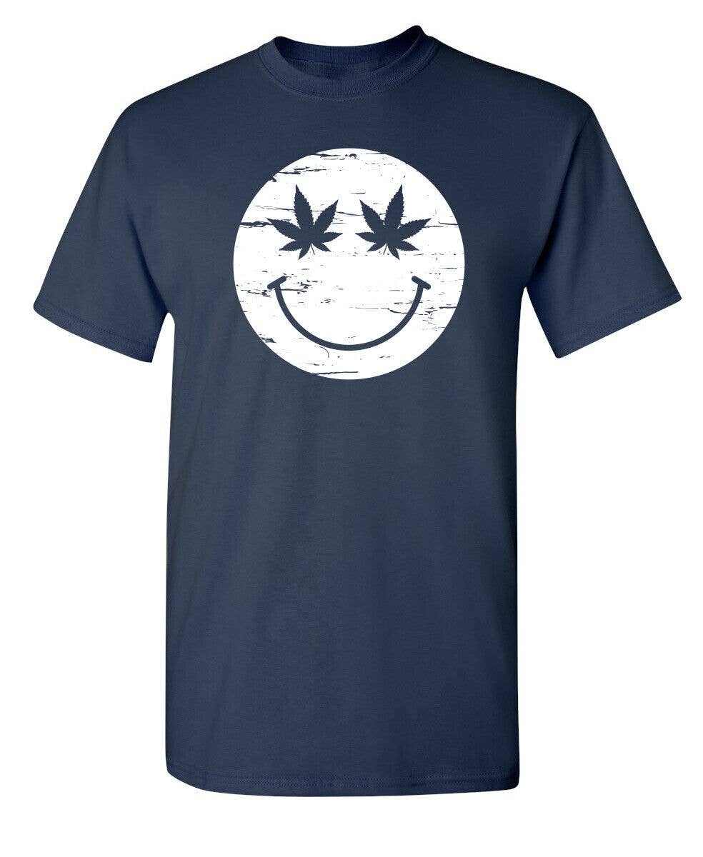 Feelin Good Tees - Wholesale Screen Printed T-Shirt - Unisex - Weed Smile Face4