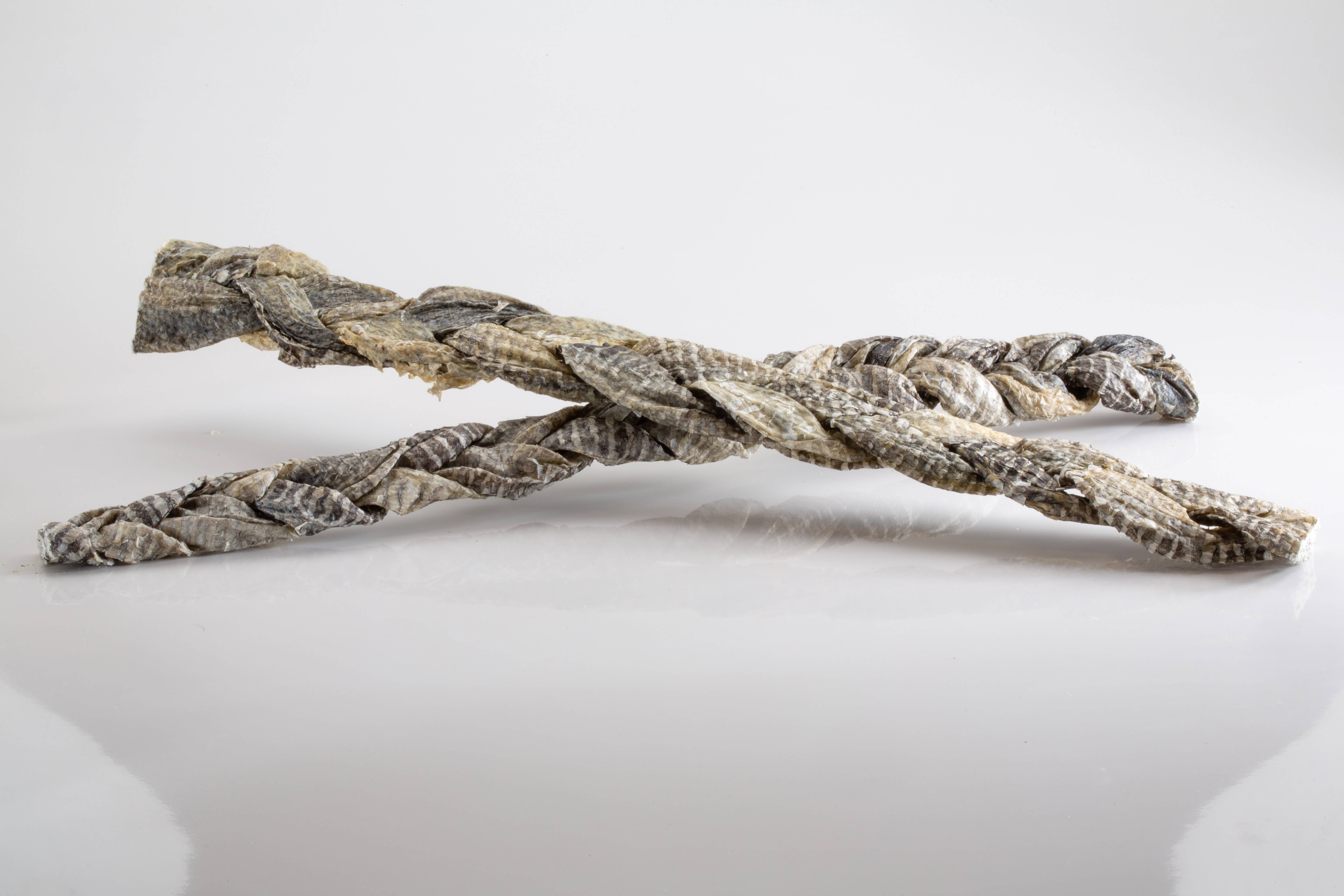 Collaskins - Wholesale Pet treats – Dog - 14" Braided Cod Skin pet treat1