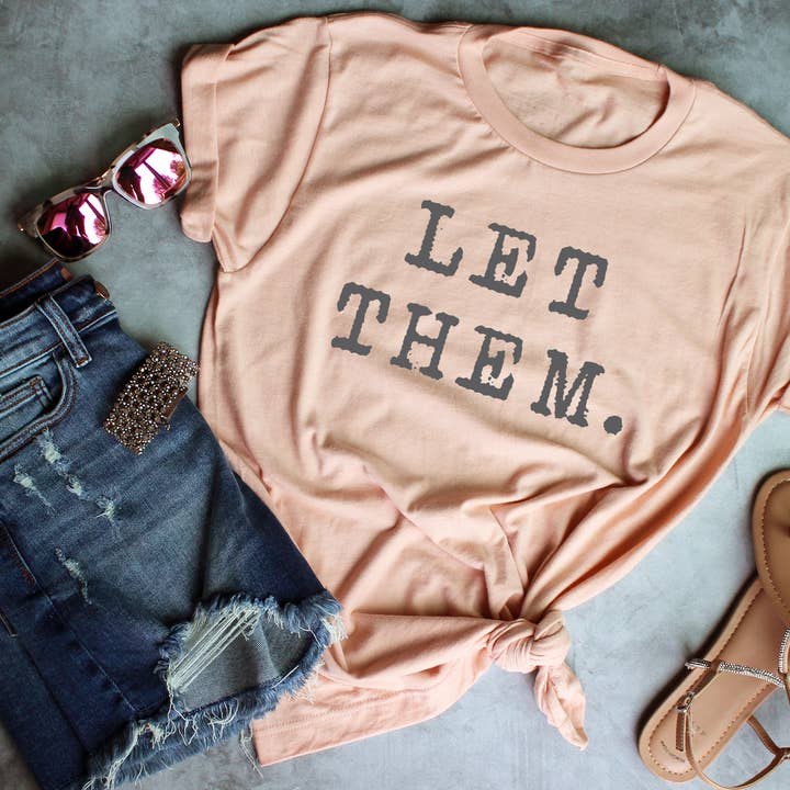 Let them tee | graphic screen printed tshirt | 6 colors for wholesale by ellembee gift
