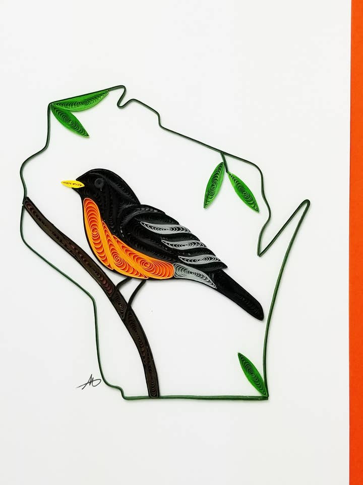 #713 WI - Wisconsin Med Robin for engroshandel hos Iconic Quilling