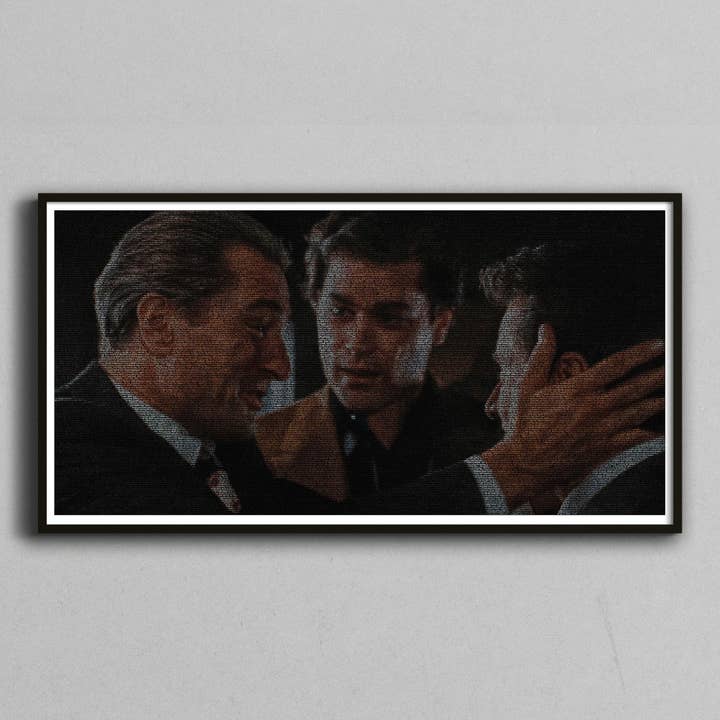 Póster de la película Goodfellas, impresión de guión tipográfico, hecho. para venta al por mayor de Robotic Ewe