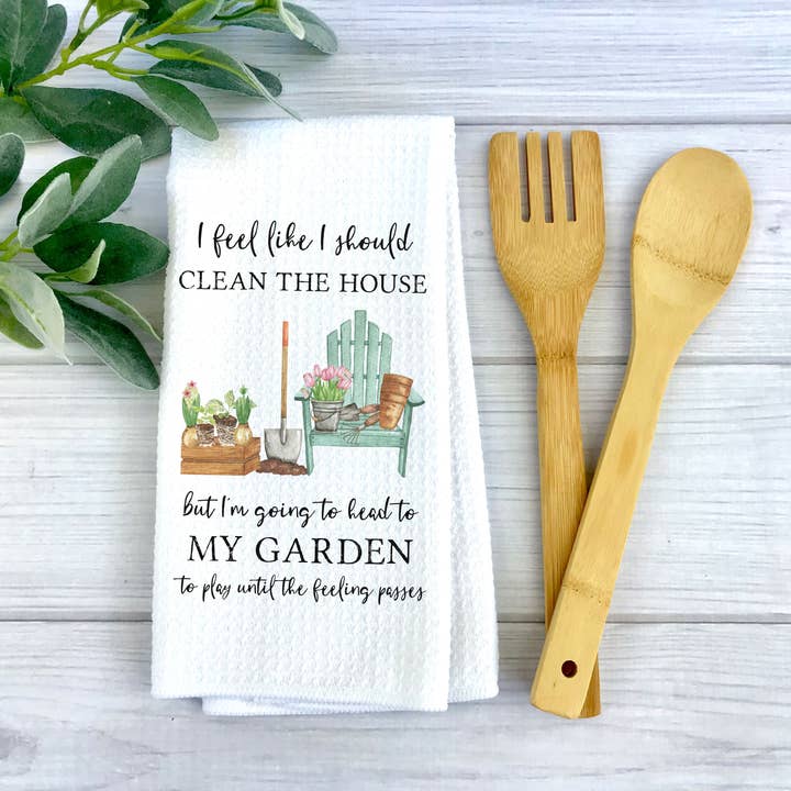 Canary Road - Wholesale Tea Towel - Play In The Garden Towel, Garden Dish Towel, Kitchen Decor1