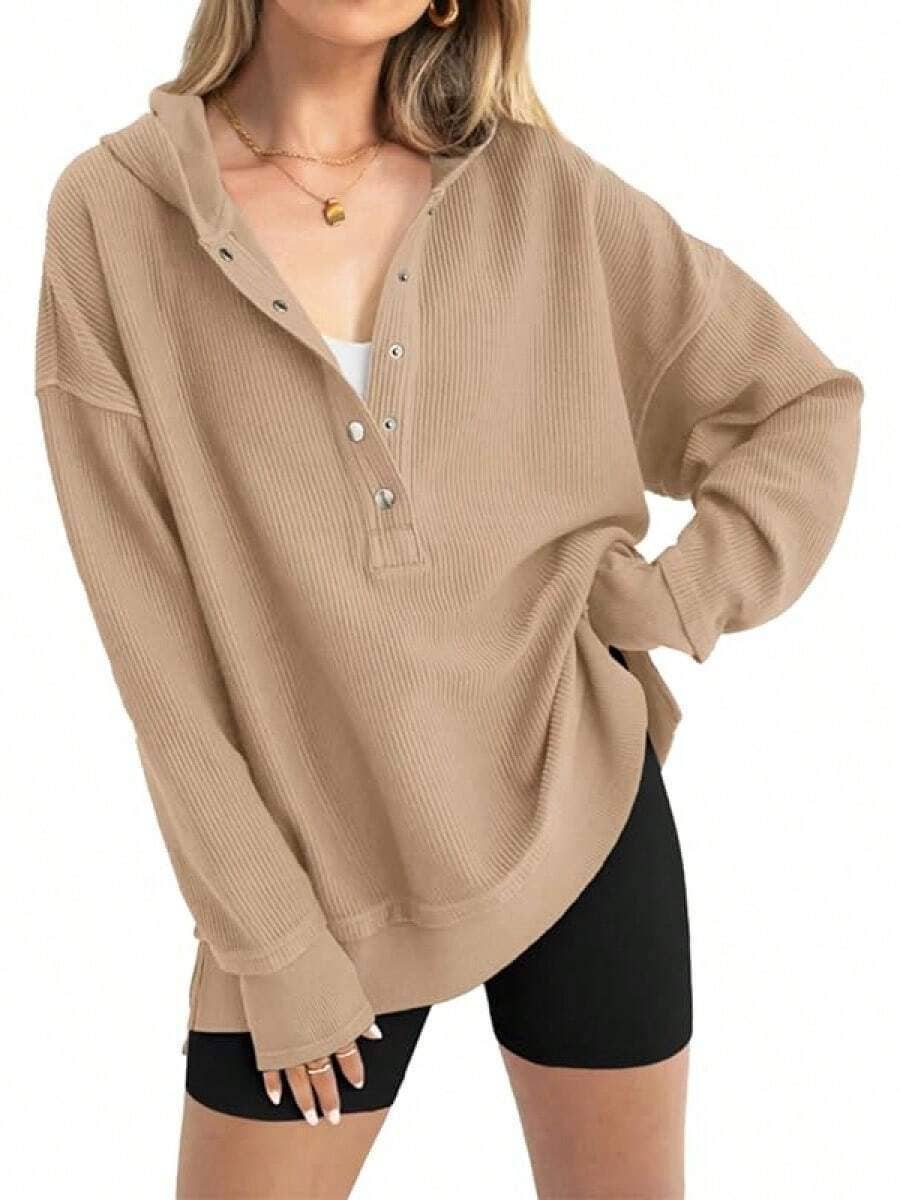 Masyal - Wholesale Hoodie - Women's - Hoodie Autumn Winter Solid Color Raglan Sleeve Sweatshirt6