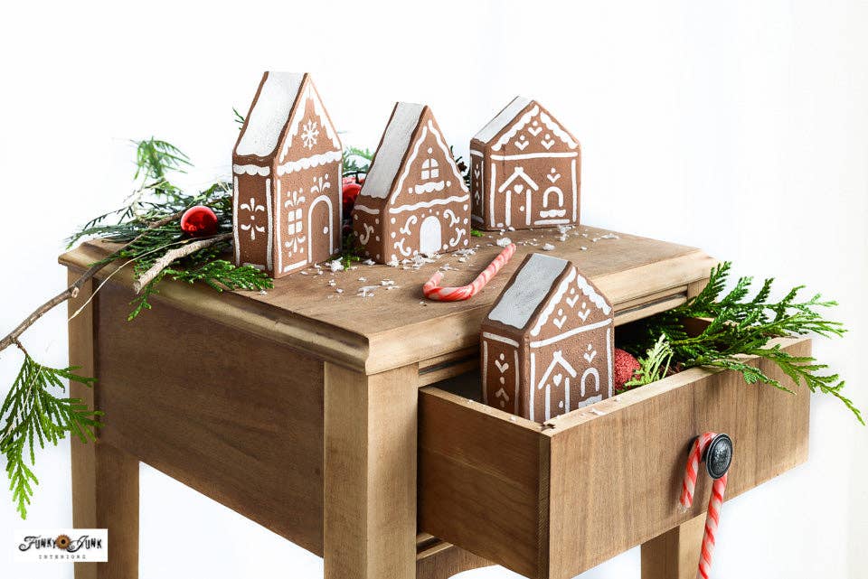 Muddaritaville Studio – wholesale Stencil/craft die – FJ169 Funky Junk's Old Sign Stencils Gingerbread Village stencil7