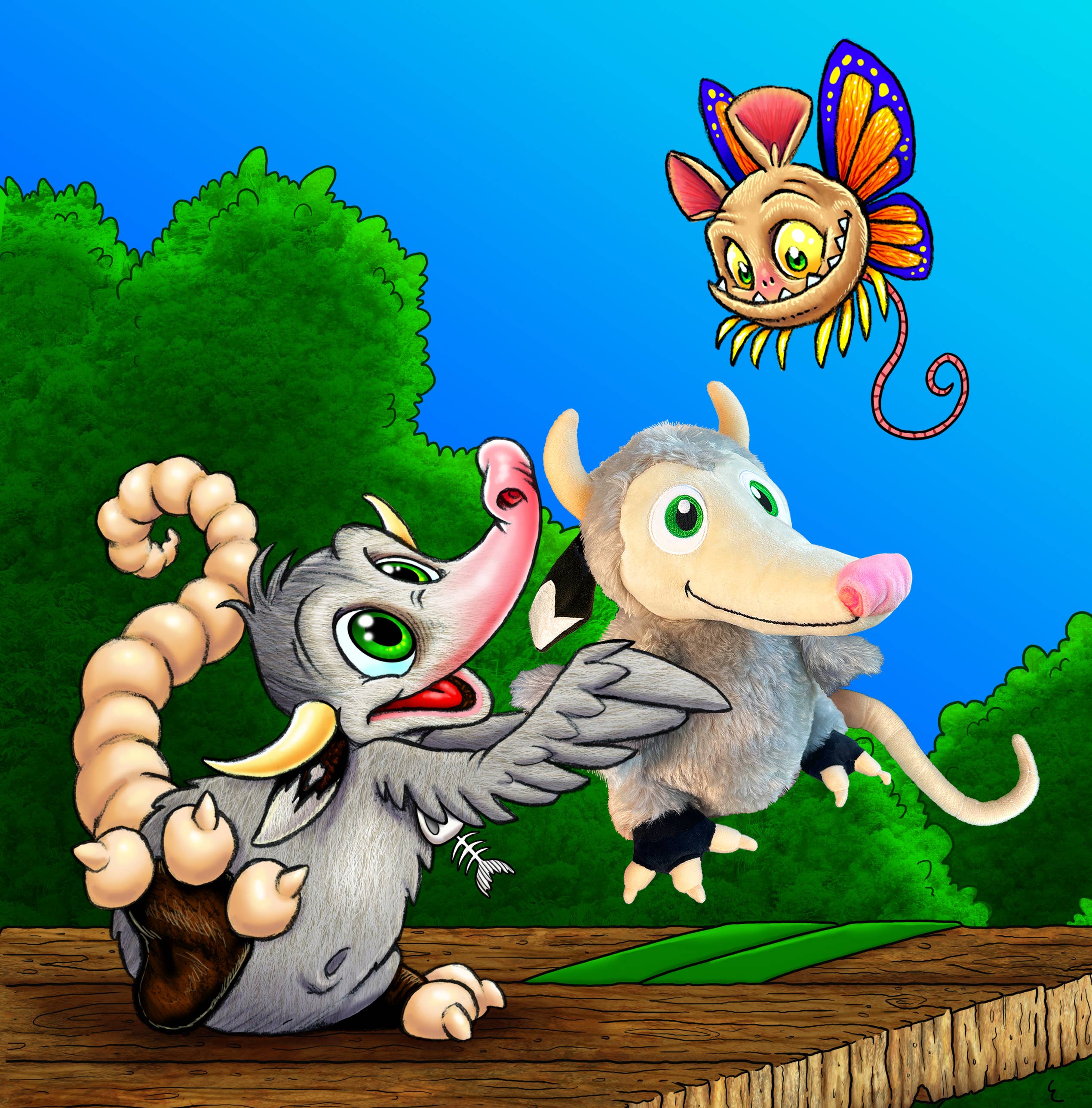 Mutasia - Wholesale Stuffed/Plush Toy - Kids & Baby - UPDATED Figley Plush (Possum-Cow-Finch)1