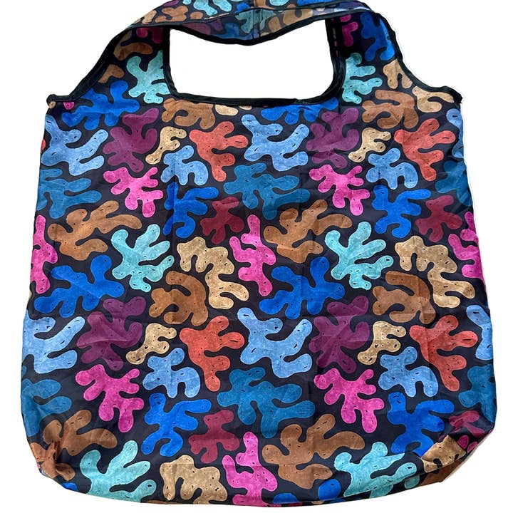 liadelyonart - Wholesale Grocery/Shopping Bag - Colorful Coral Reusable Tote Bag5