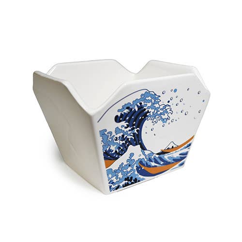 Fuji Merchandise Corporation - Wholesale Bowl - TAKEOUT BOWL WITH CHOPSTICKS – BLUE HOKUSAI2