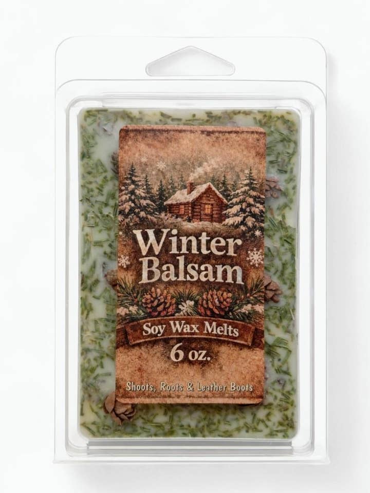 Winter Balsam Soy Wax Melts- Large 6 0z- Hand-Poured for wholesale by Shoots, Roots & Leather Boots