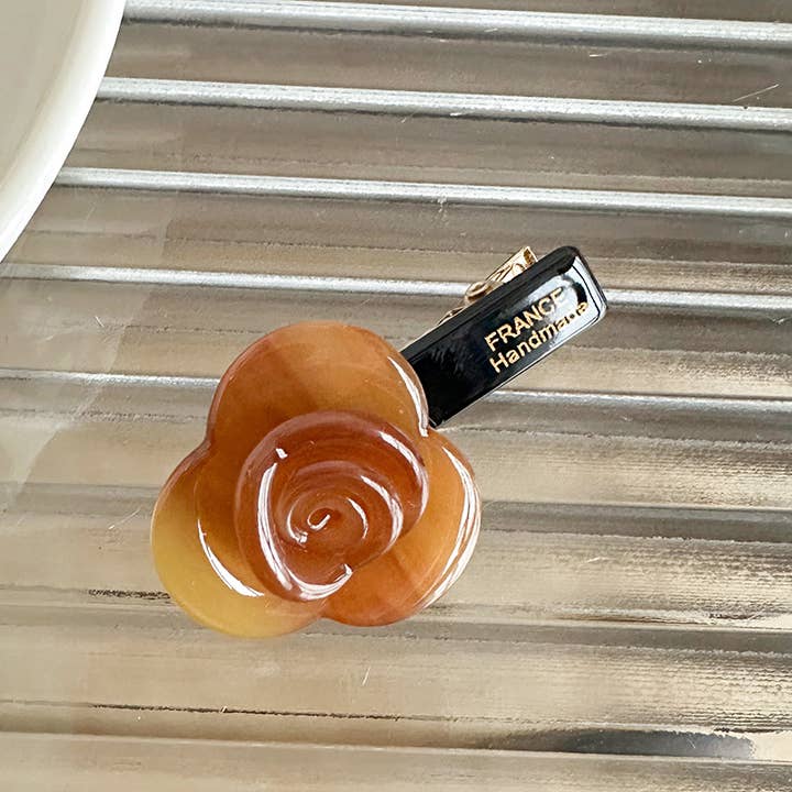 Tourtiwi - Wholesale Hair Clip - Women's - Acetate simple French three-dimensional flower Duckbill clip