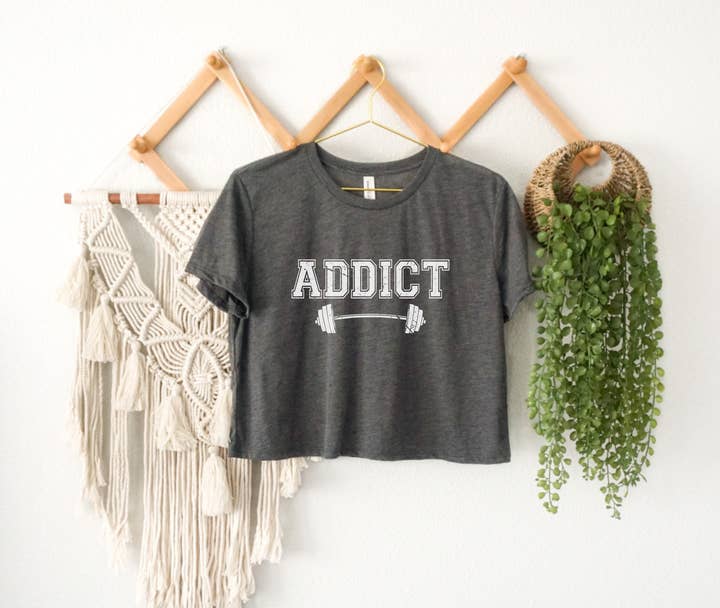 Stiles Tee Co. - Wholesale T-shirt (graphic) – women's - Workout crop top | Gym shirt for women | Fitness addict tee4