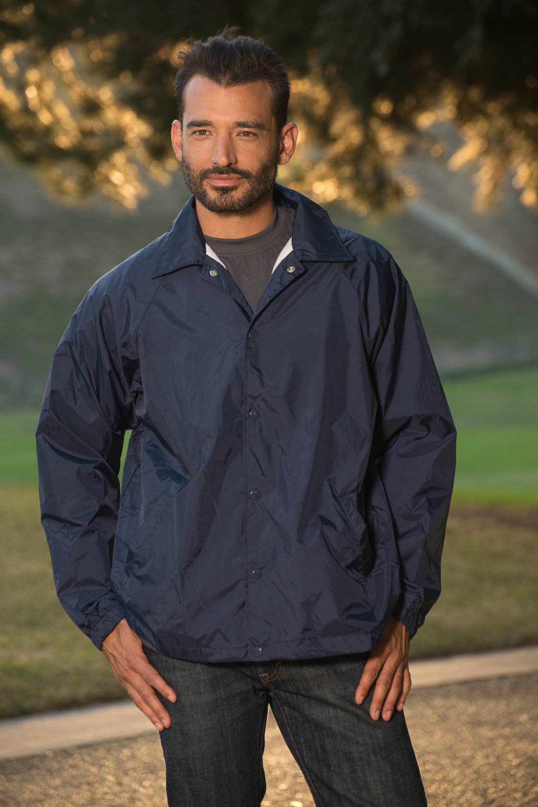 Vos Sports Inc. - Wholesale Jacket - Unisex - 3203 100% Taffeta Nylon Water Resistant Coach Jacket10