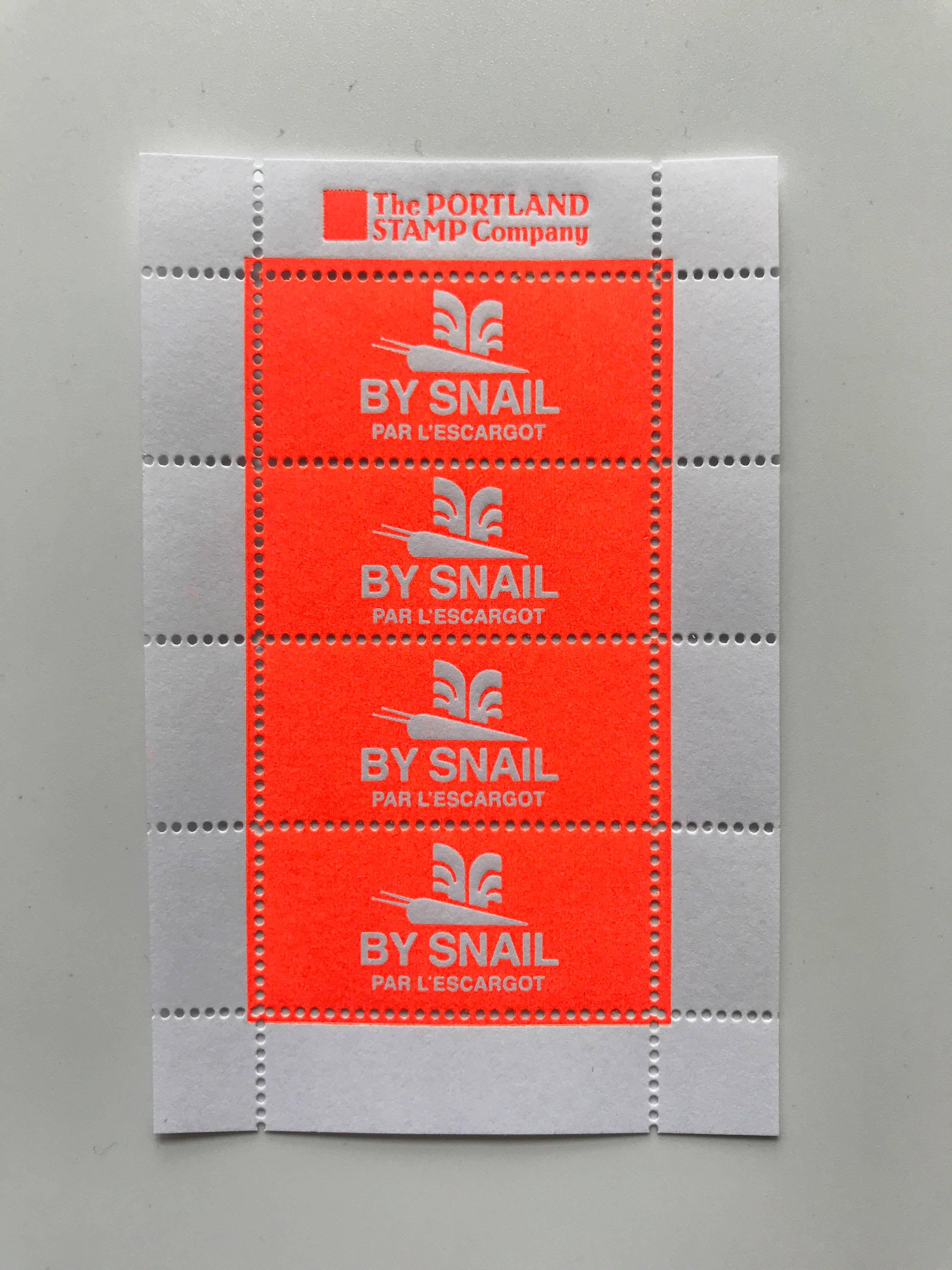 The Portland Stamp Company – Engroshandel Gummistempel/pyntestempel – By Snail - Escarglo - Letterpress Lick & Stick Frimærker0