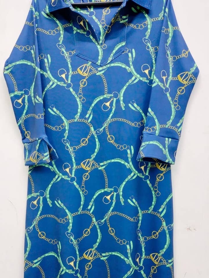 Navy Bit Polo Dress for wholesale by All Things Equestrian