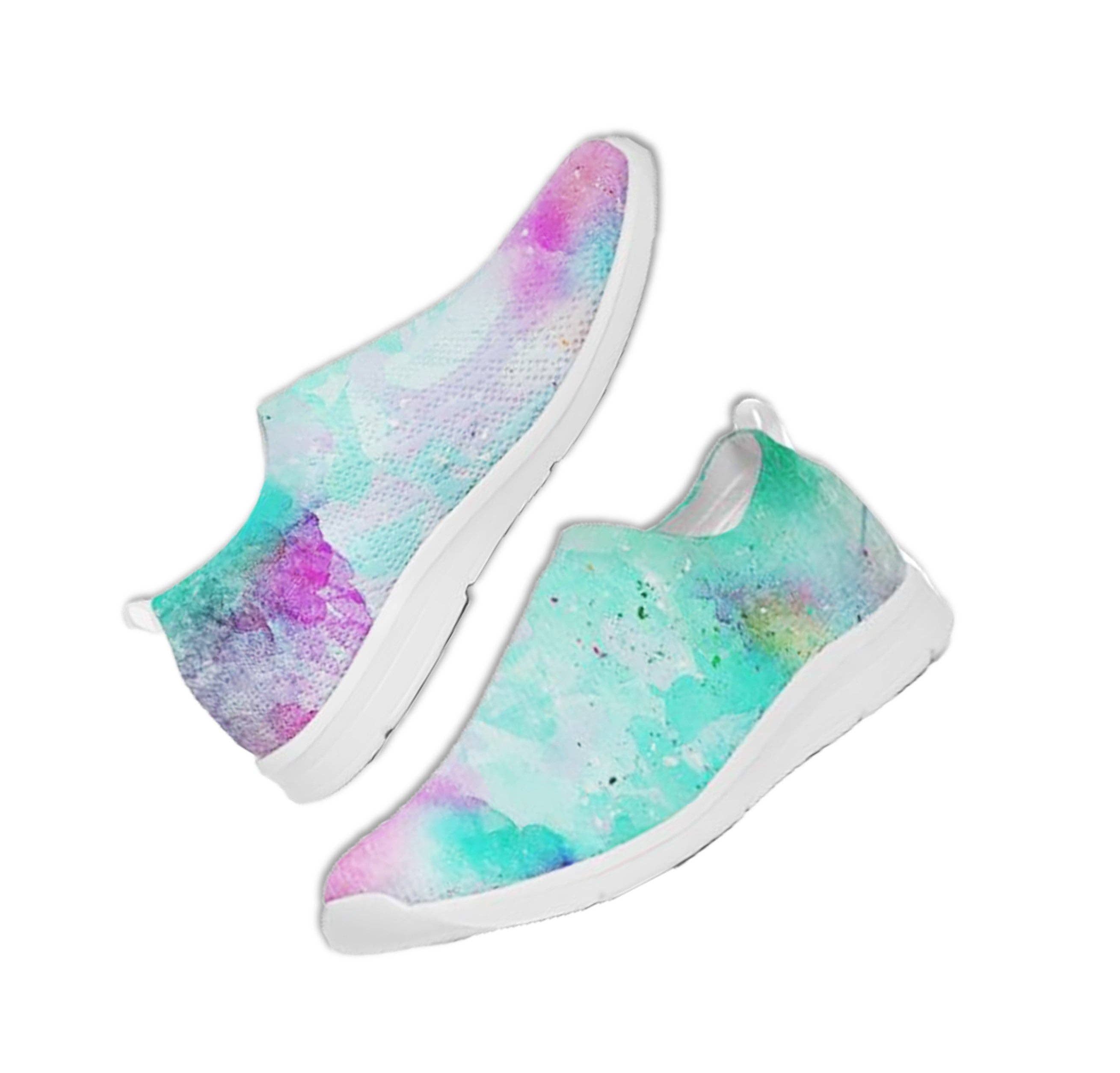 WickedYo - Wholesale Lifestyle Sneakers - Women's - Fly-knit Slip-on Sneakers- Tie Dye Design. Casual Comfy Shoes for Women. WickedYo