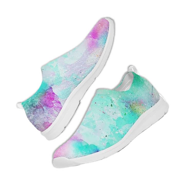 WickedYo - Wholesale Lifestyle Sneakers - Women's - Fly-knit Slip-on Sneakers- Tie Dye Design. Casual Comfy Shoes for Women. WickedYo0