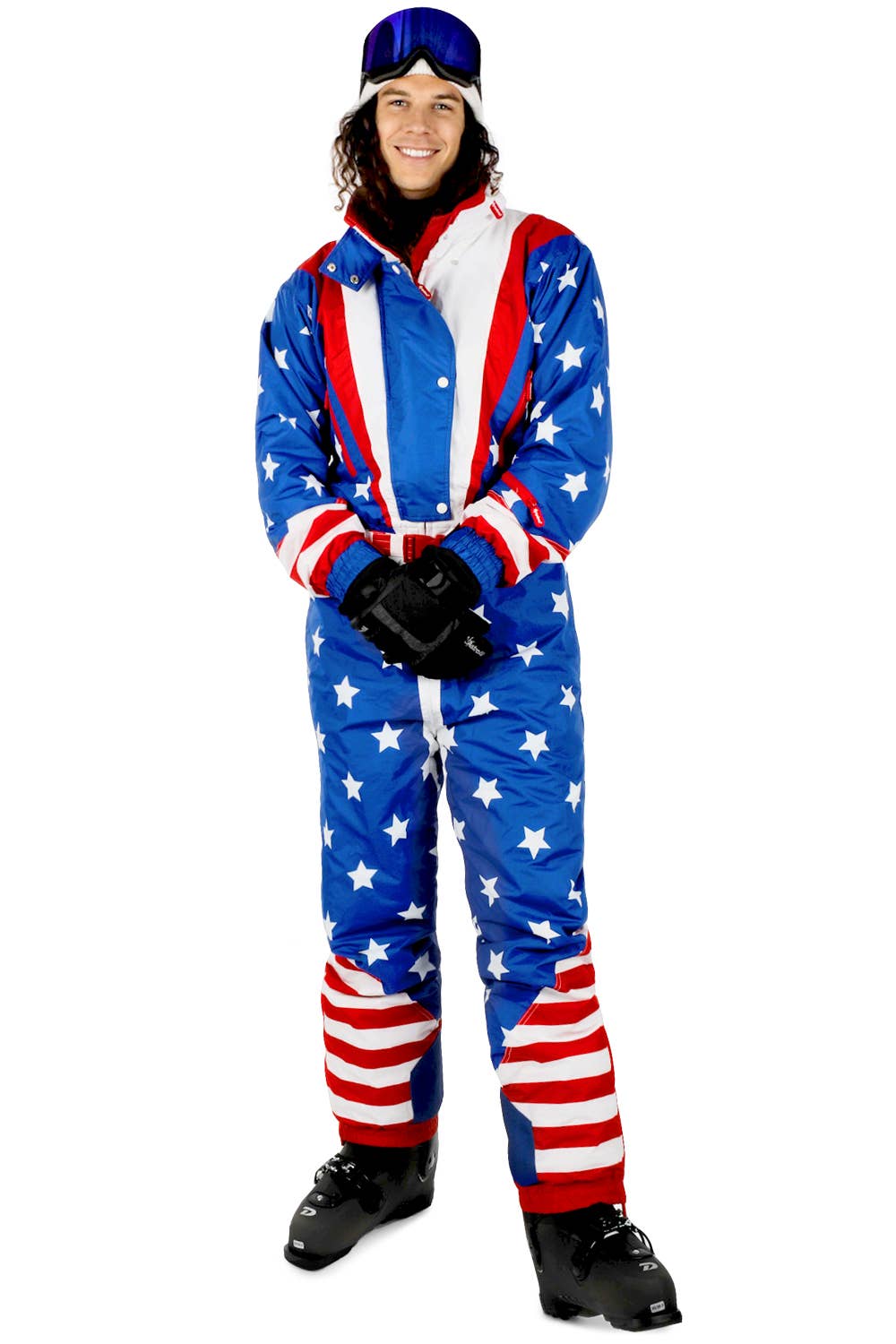 Tipsy Elves - Wholesale Ski Suit - Men's - Americana Snow Suit - Men's Patriotic USA Ski Suit0