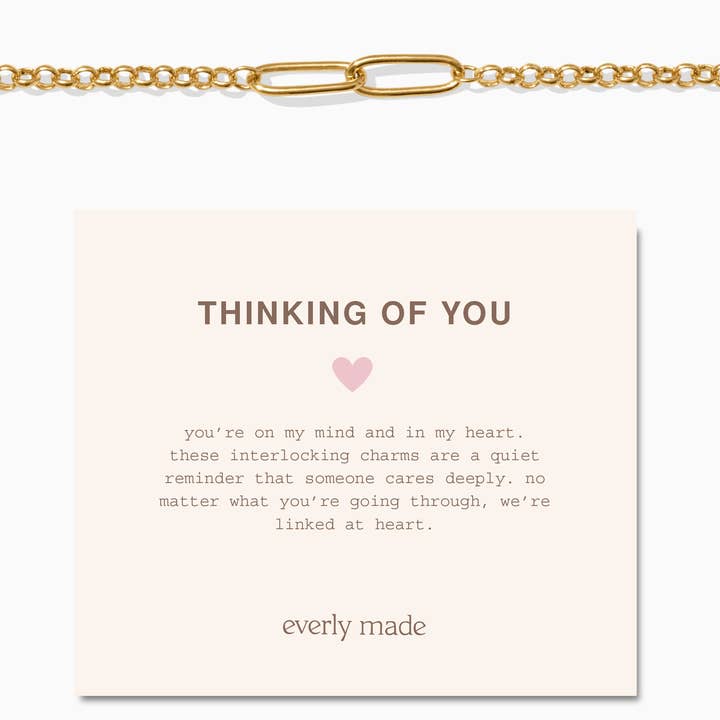 Everly Made - Wholesale Charm/Dangle Bracelet - Linked Bracelet • Thinking of You 1