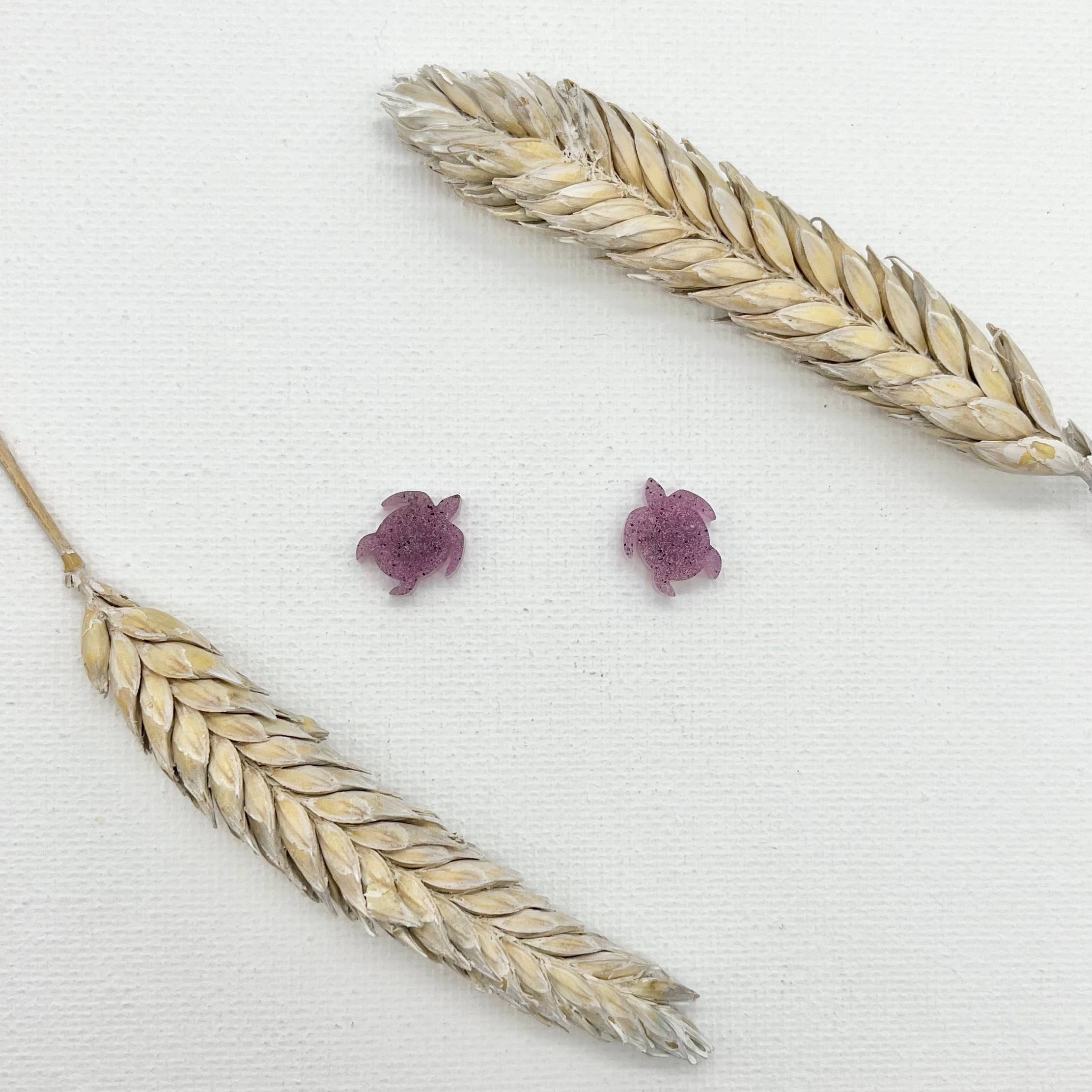 Sandy Beaches Shop - Wholesale Stud/Post Earrings - Custom Sand Turtle Studs | Beach Sand1