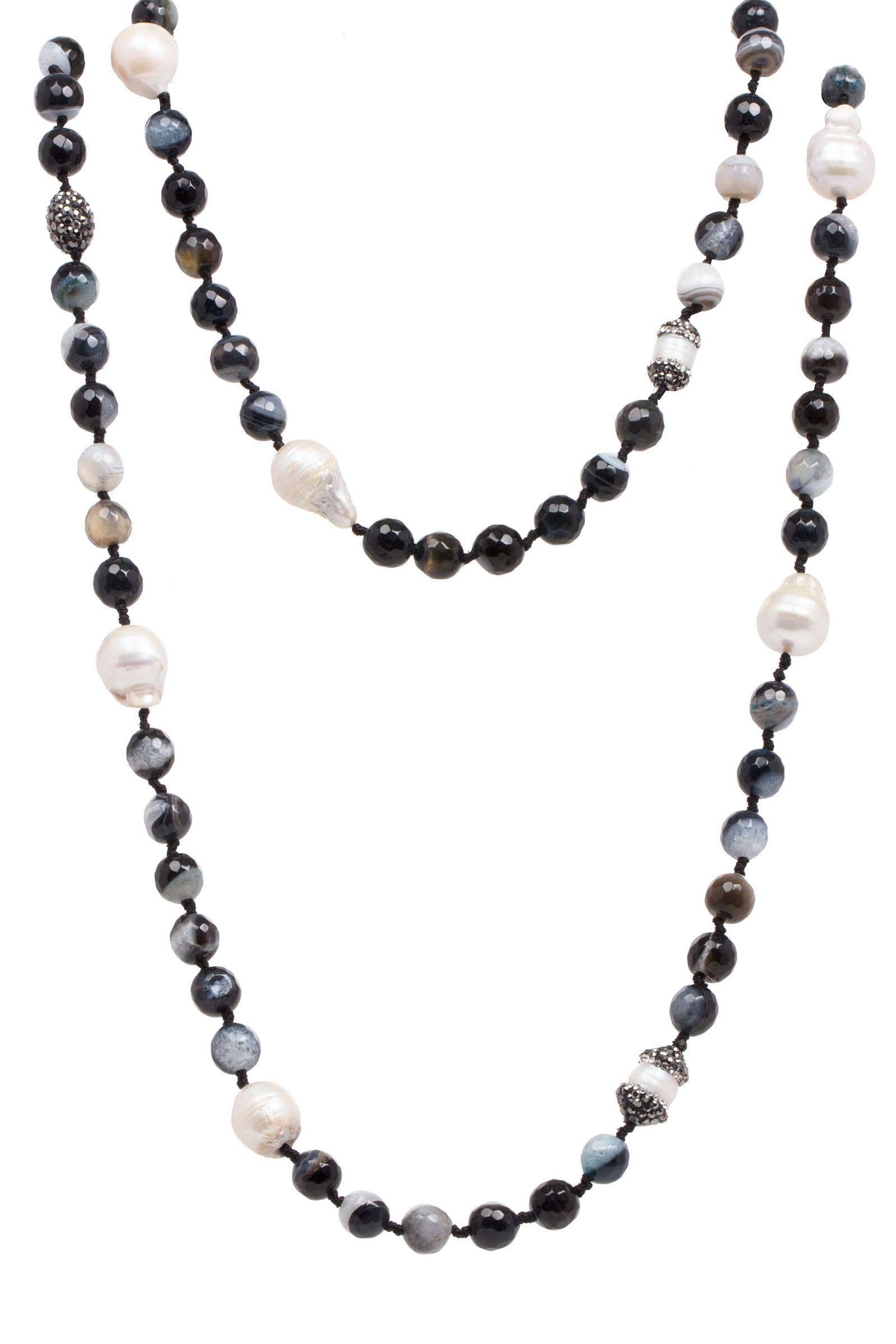 SAACHI - Wholesale Beaded/Pearl Necklace - Tahitian Long Beaded Pearl Necklace9