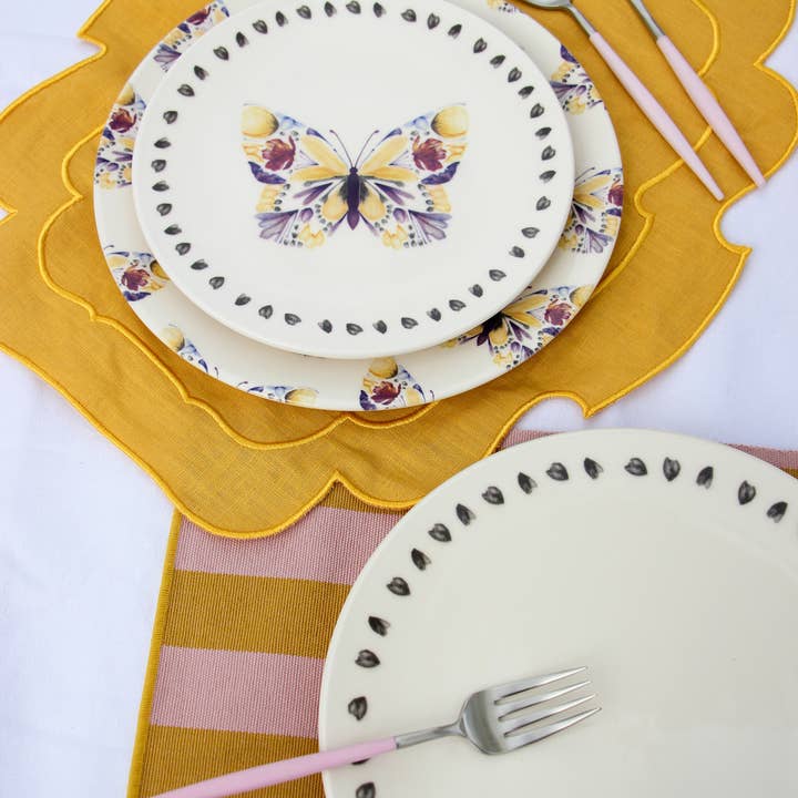 Pó de Barro - Wholesale Dinner Plate - Dinner Plate Hearts Butterfly Effect3
