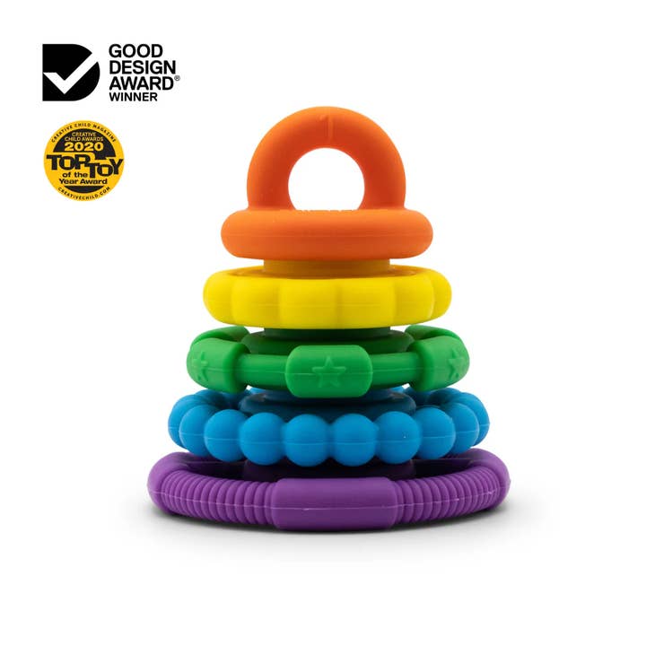Jellystone Designs - Wholesale Teether (Not Clip-On) - Baby - Rainbow Stacker Teether and Toy