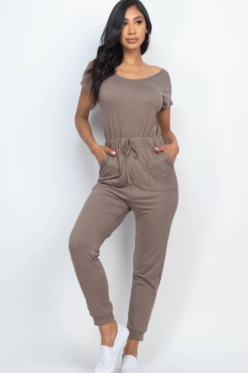 CAPELLA APPAREL – Großhandel Jumpsuit – Damen – Jumpsuit mit zwei Wege-Schultern und Kordelzug20