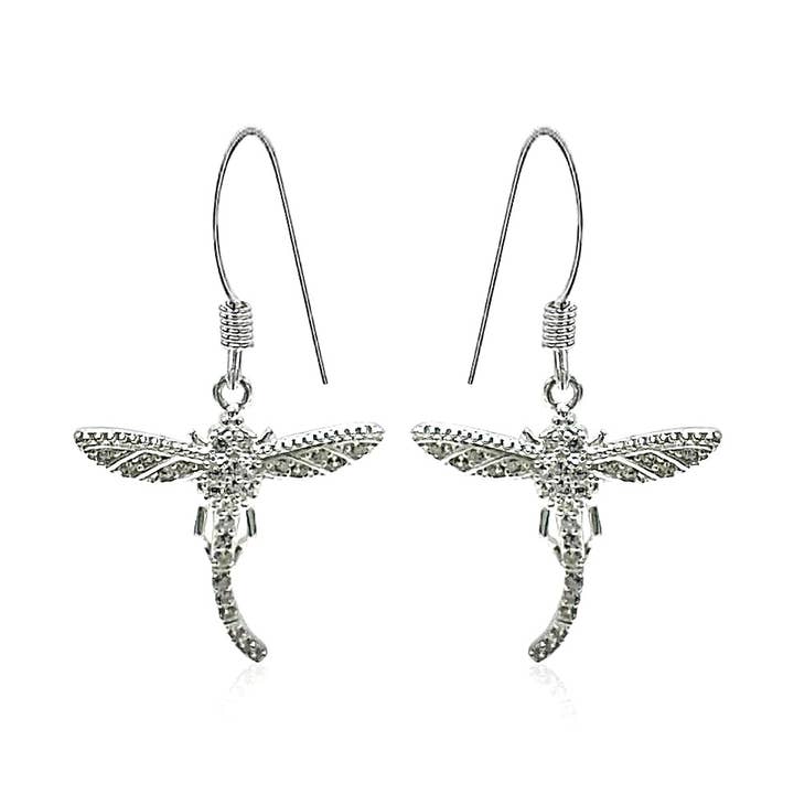 EP 20 Ohrringe im Libellendesign aus Sterlingsilber für den Großhandel von COPPER ARTS INC.