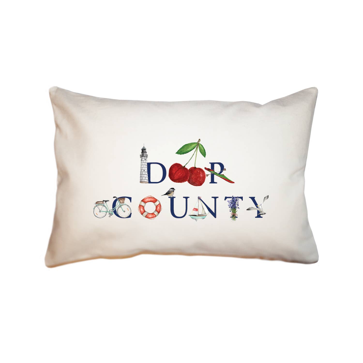 Tina Labadini Designs - Wholesale Decoratief kussen - Door County groot rechthoekig kussen