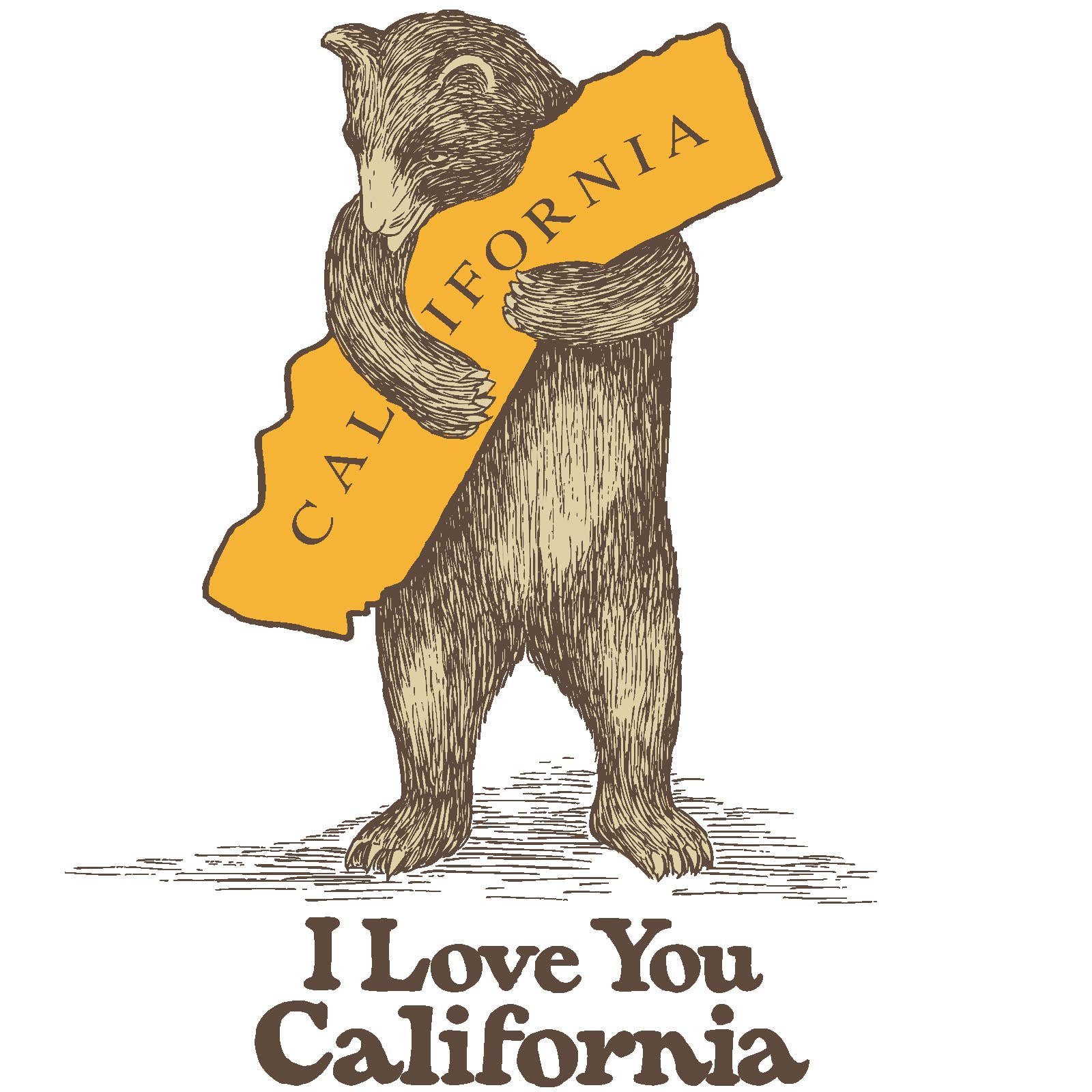 SF Mercantile - Vente Tote bag – unisexe - Sac California Bear Hug – « Je t'aime Californie »1