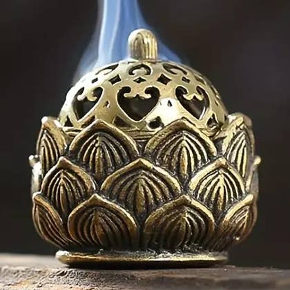 Brûleur d'encens creux en forme de lotus, porte-encens, décoration pour la vente par Magnifique Hearts